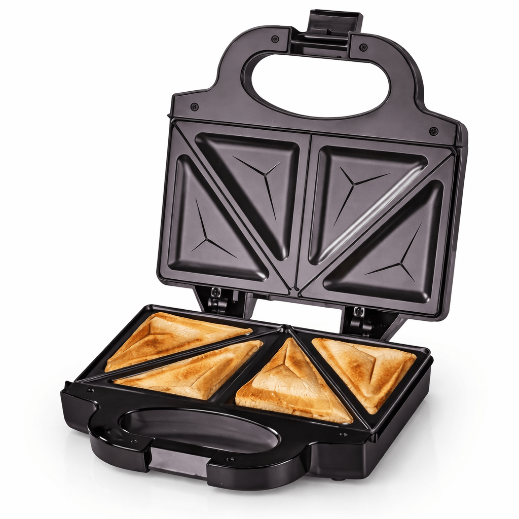 Mini Waffle Maker Machine - 2-in-1 750W Fast Heating Sandwich Toaster