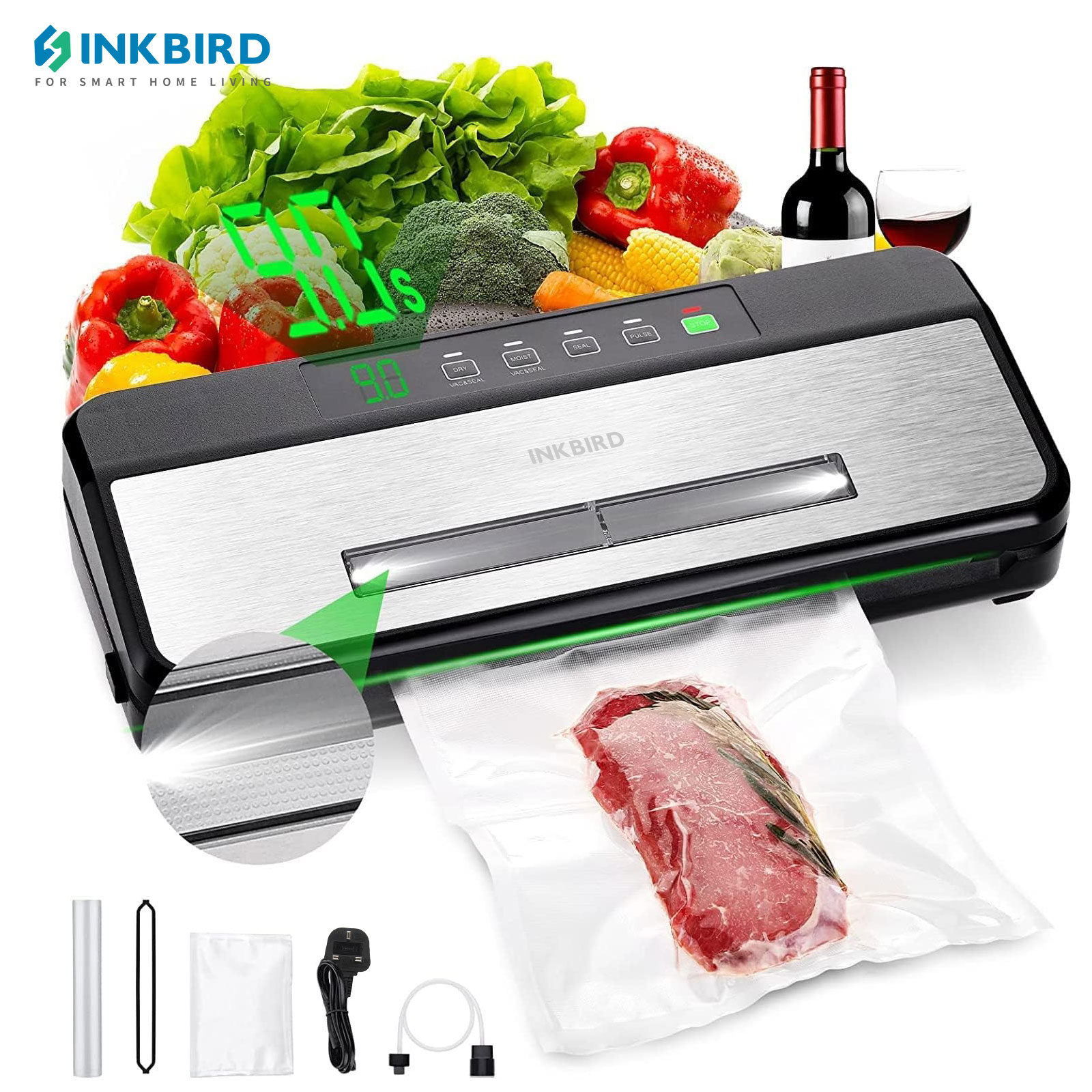 Food Vacuum Sealer Machine - INKBIRD 3rd Vacuum Sealer with Starter