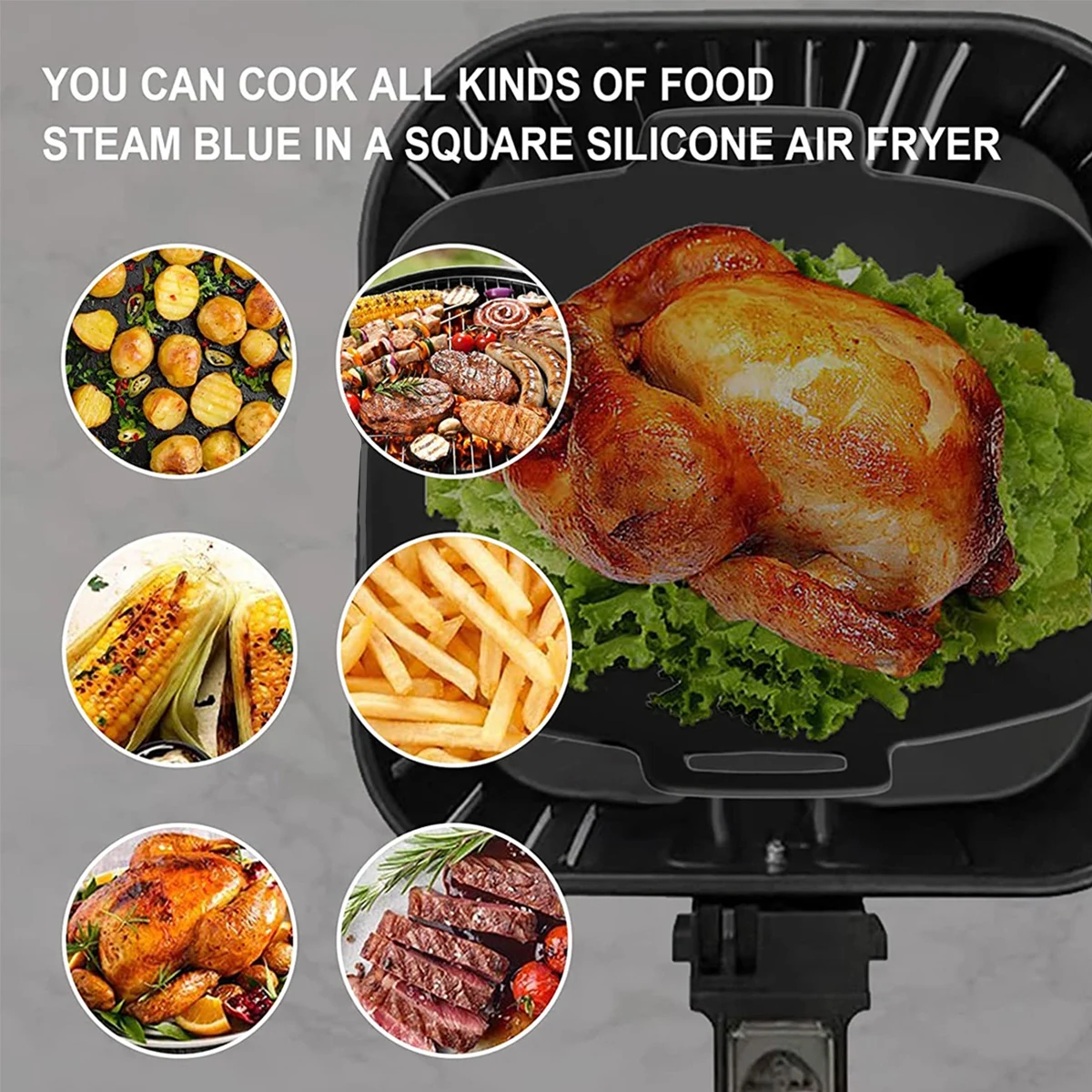 2Pcs Air Fryer Silicone Liner  - Air Fryer Silicone Pot Liner ulasan dan harga