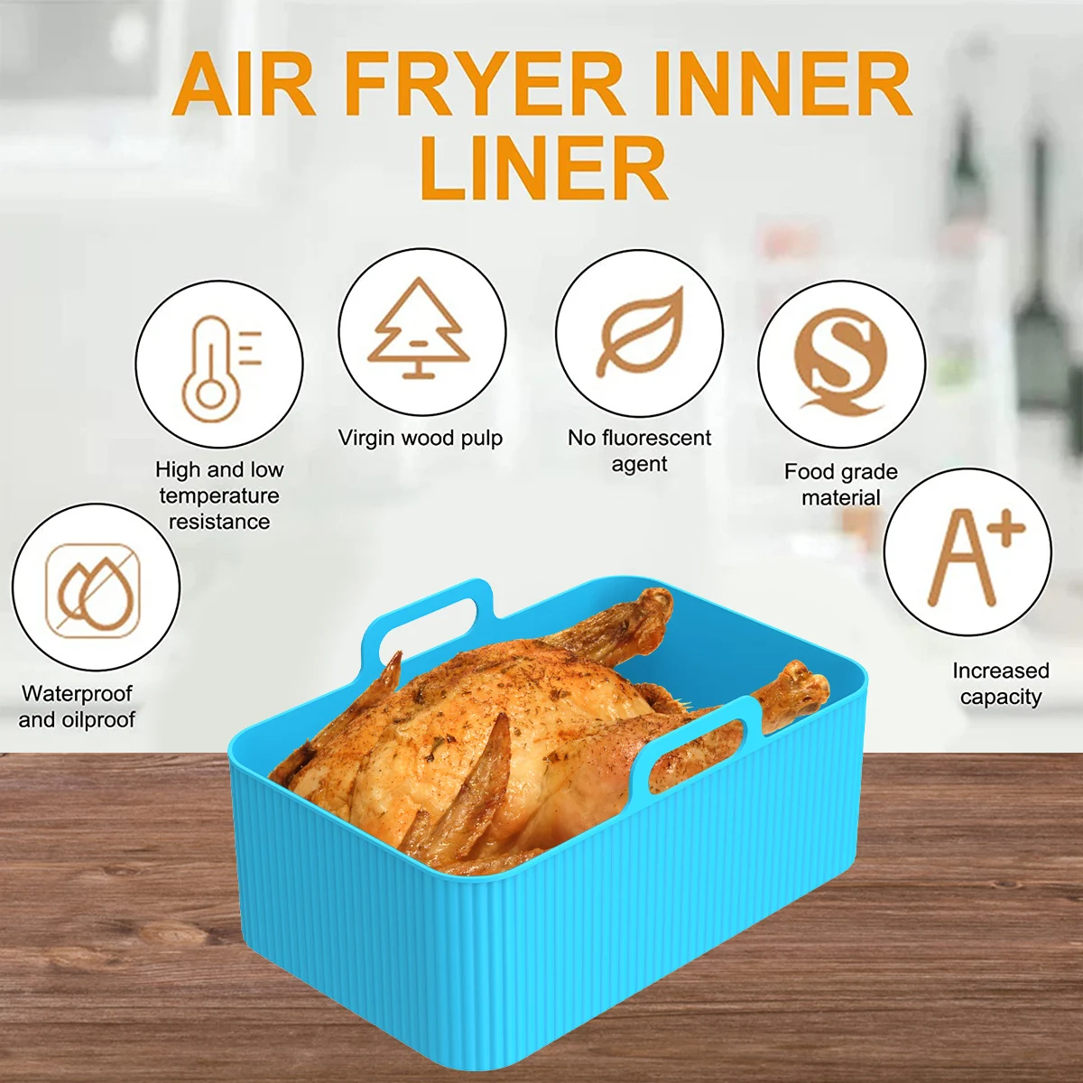 2Pcs Air Fryer Silicone Liner  - Air Fryer Silicone Pot Liner ulasan dan harga