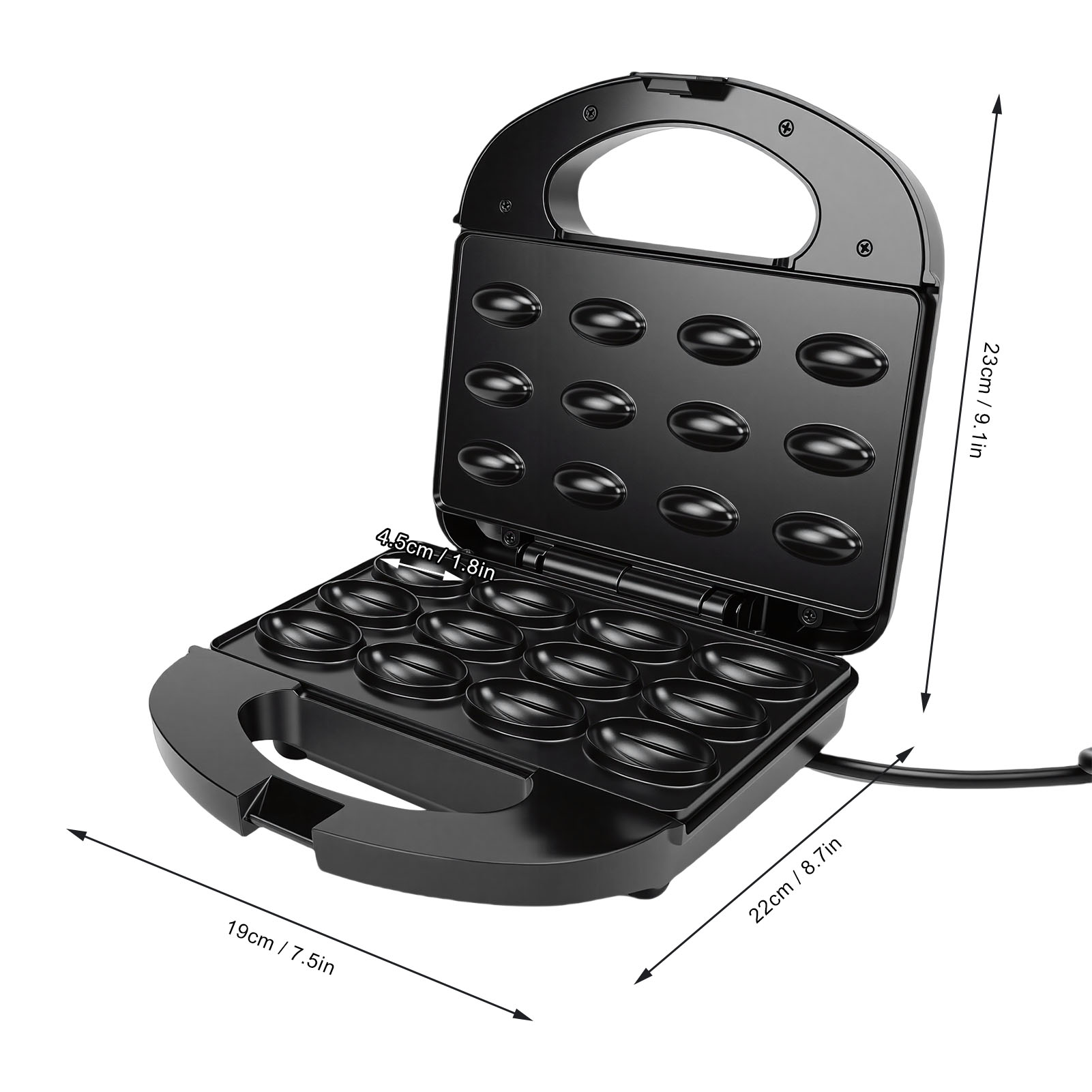 12 Walnut Cookie Maker Non Sti - Mini Waffle Maker Machine ulasan dan harga