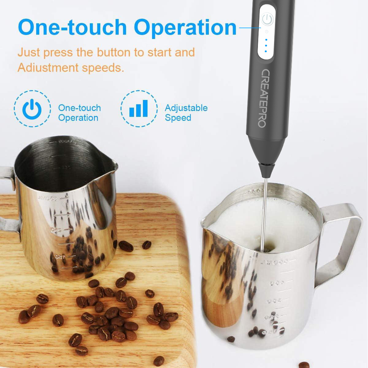 Rechargeable Milk Frother Auto - Electric Milk Frother Handheld ulasan dan harga