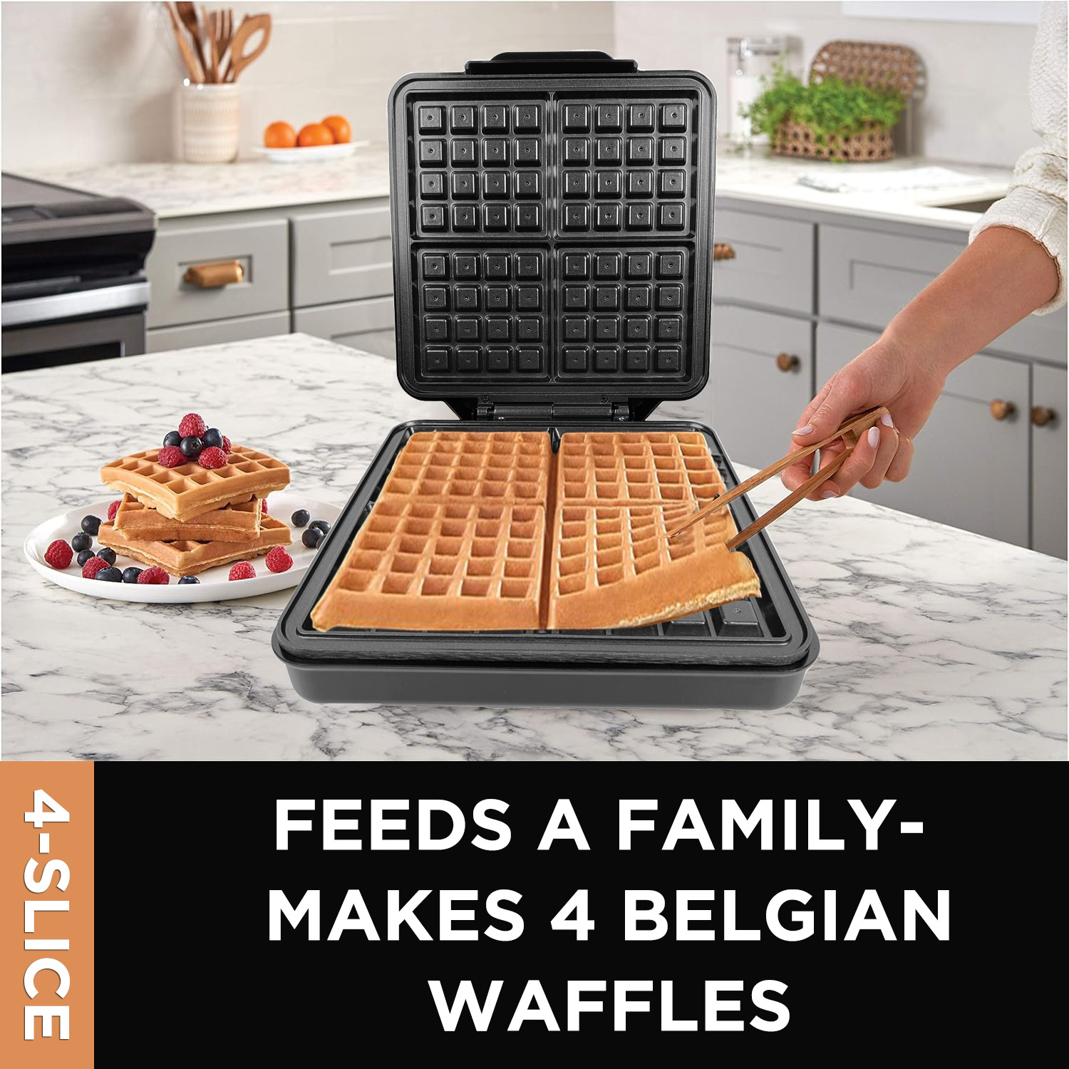 Mini Automatic 1200W 4-Slice D - Mini Waffle Maker Machine ulasan dan harga