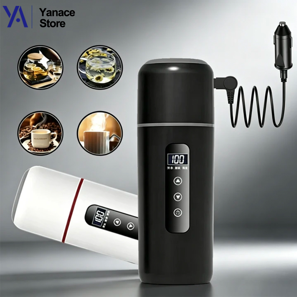 12V 24V Car Heating Cup 500ml  - Electric Kettle Temperature Control ulasan dan harga