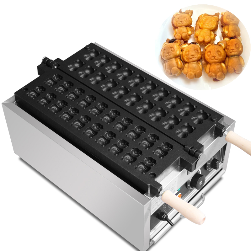 Commercial 20Pcs Bear Shape Ta - Mini Waffle Maker Machine ulasan dan harga