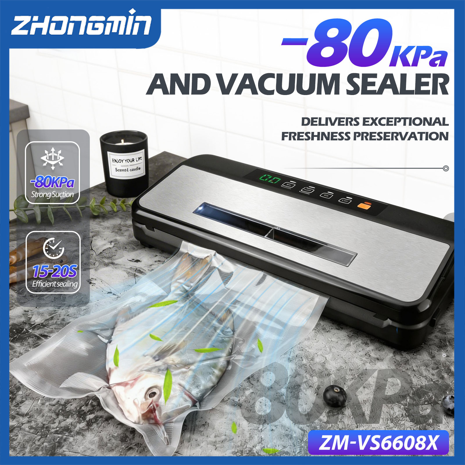 ZHONGMIN Multifunctional Vacuu - Food Vacuum Sealer Machine ulasan dan harga