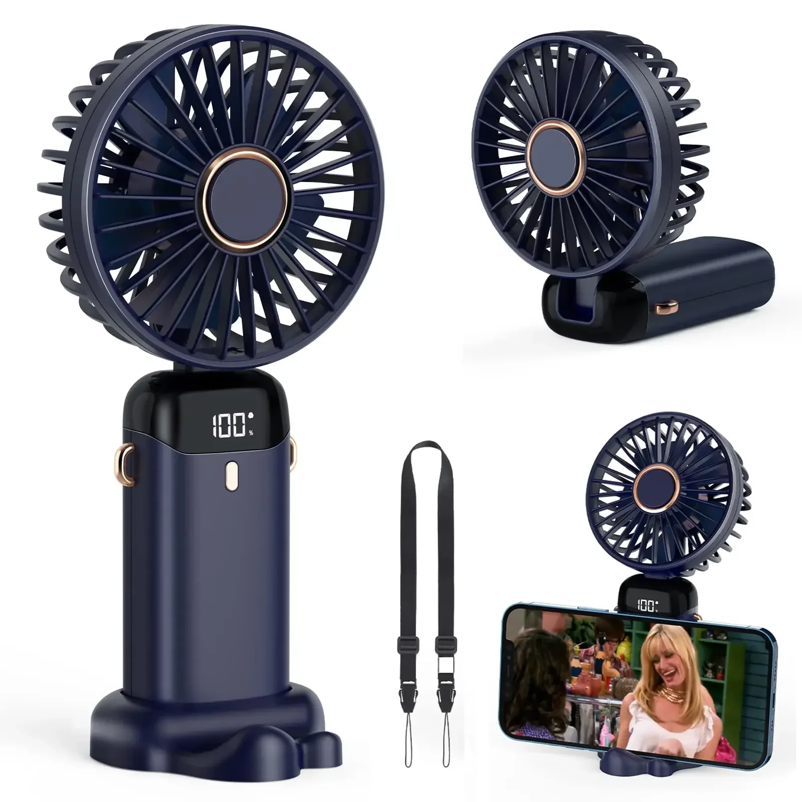 5000mAh Handheld Mini Fan Wire - Portable Blender Usb Rechargeable ulasan dan harga