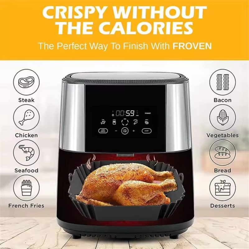 1pc Silicone Air Fryer Pot Tra - Air Fryer Silicone Pot Liner ulasan dan harga