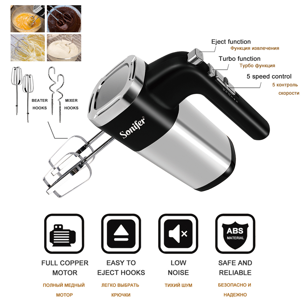 Food Mixer 500W Electric Whisk - Immersion Hand Blender Set ulasan dan harga