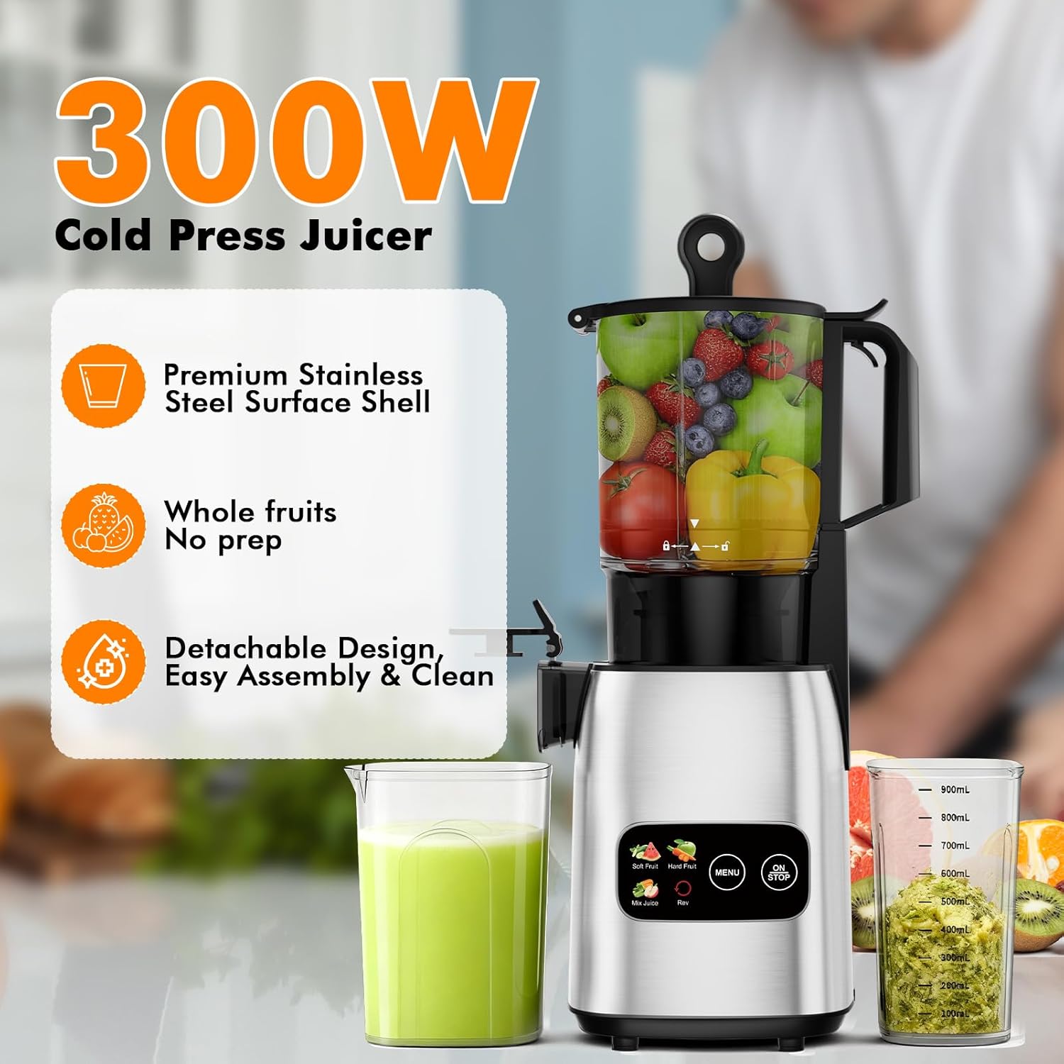 Slow Masticating Cold Press Ju - Electric Slow Juicer Cold Press ulasan dan harga
