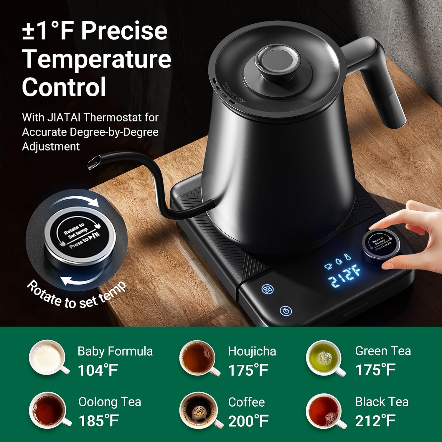Gooseneck Electric Kettle with - Electric Kettle Temperature Control ulasan dan harga
