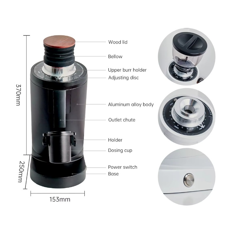 Professional DF83 Espresso Bea - Coffee Bean Grinder Electric ulasan dan harga